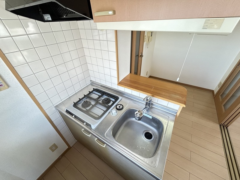 シャンベルジュK☆Tのキッチン|コンパクトなキッチンで掃除もラクラク