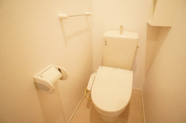 落ち着いた色調のトイレです