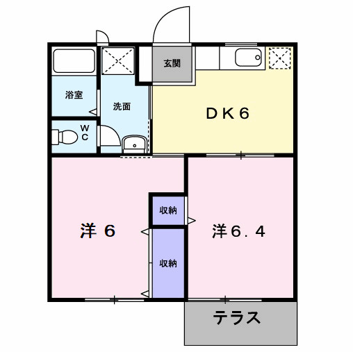 【間取り】 | フェニックス徳吉Ｂ