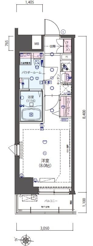 リヴシティ浦和常盤壱番館の間取り