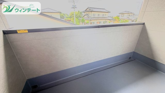 下妻市長塚5期　新築戸建　1号棟のバルコニー|洗濯物や布団がしっかり干せる広さを確保。家事スペースとしてもくつろぎスペースとしても活躍します。
