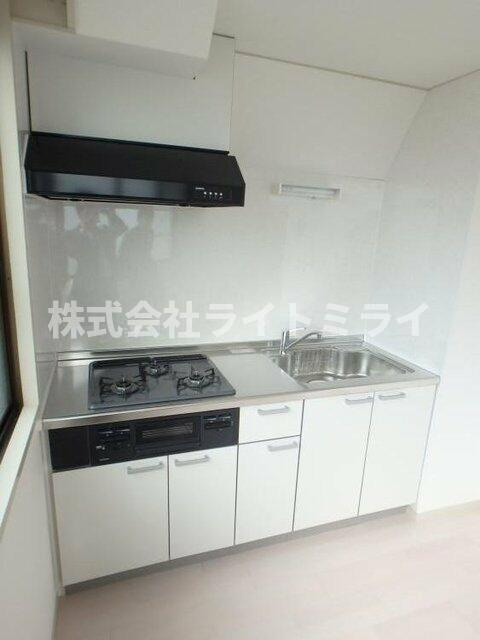 文京区千石４丁目の賃貸マンションのキッチン|システムキッチン（3口ガス・… 