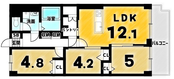 コープ野村京都南の間取り