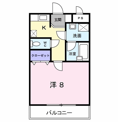 ジュネス黒髪の間取り