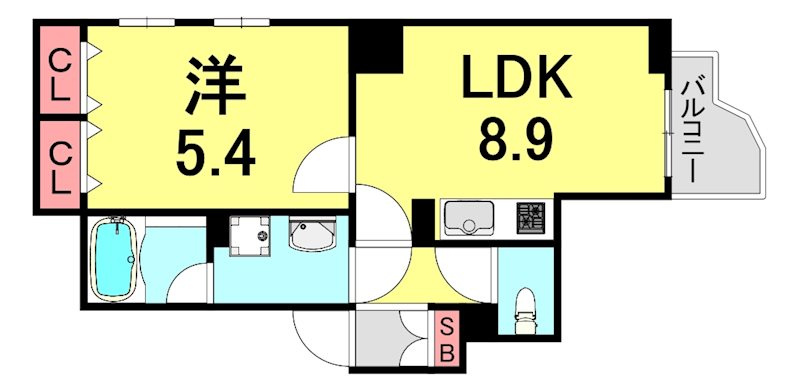 アミーグランコート三宮の間取り