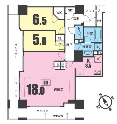 ザ・レジデンス神戸元町通の間取り