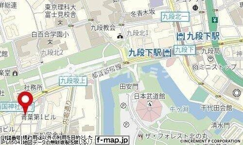 千代田区九段南２丁目の賃貸マンションの地図| 