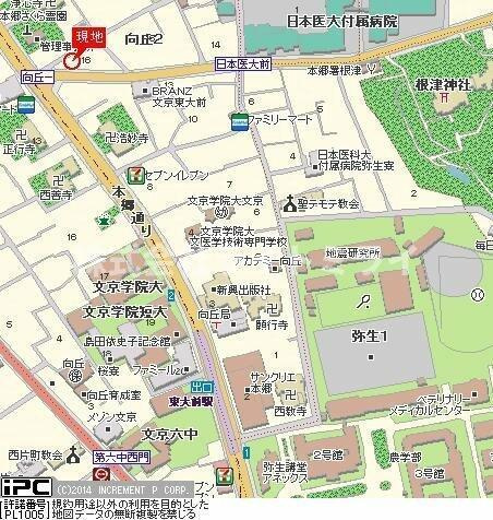 パールマンション白山の地図| 
