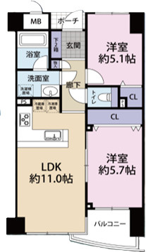 【間取り】 | サンシティ博多flex21☆仲介手数料無料☆