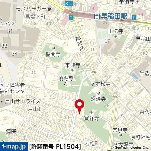新宿区若松町の賃貸マンションの地図| 