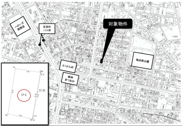 岡山市南区若葉町の地図