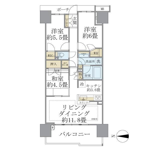 Ｂｒｉｌｌｉａ越谷レイクタウンの間取り