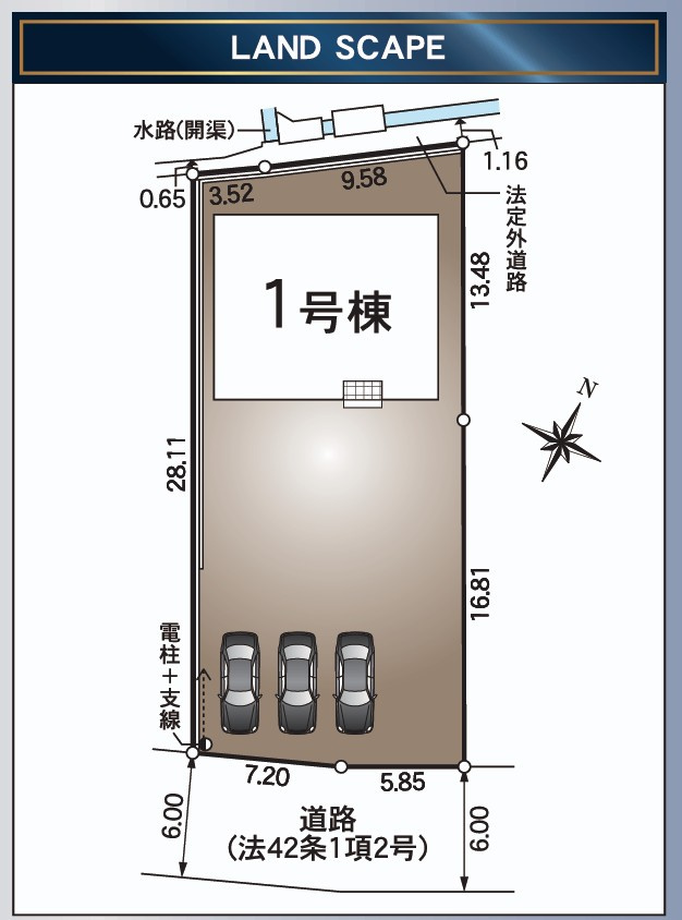 クレイドルガーデン丸亀市津森町第２◇耐震等級３取得の地震に強いオール電化住宅です！の区画図|全体区画図
入居者以外の出入りが少ないので小さいお子様にも安心安全な立地です(^^♪