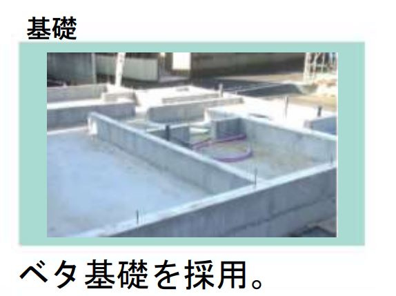 リーブルガーデン高松市国分寺町国分第一◇2026年度補助金対象の長期優良住宅です！の構造・工法・仕様|住まいの安心を支える「鉄筋入りコンクリートベタ基礎」床下全面がコンクリートなので防湿対策になります。