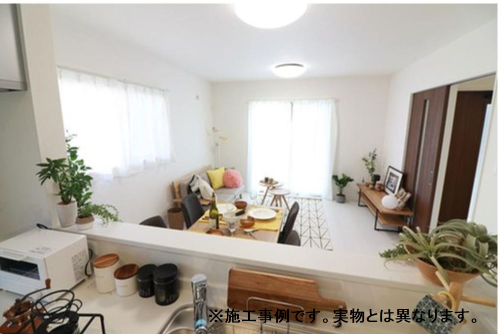高松市室新町オール電化住宅①食洗器や網戸等が設置されているオール電化住宅！の居間・リビング|完成予想図
広々としたリビングは、将来のライフスタイルの変化にも柔軟に対応しやすいです。
