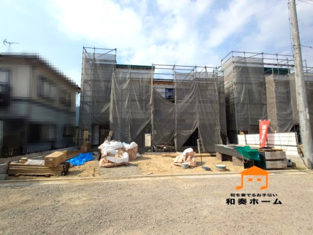 リーブルガーデン高松市国分寺町国分第一◇2026年度補助金対象の長期優良住宅です！の外観|４号棟外観
日当たりの確保がしやすい南道路のお家です。
広い敷地にゆったりとした配置で住宅が建てられ、日照や通風にも十分に配慮されています。

