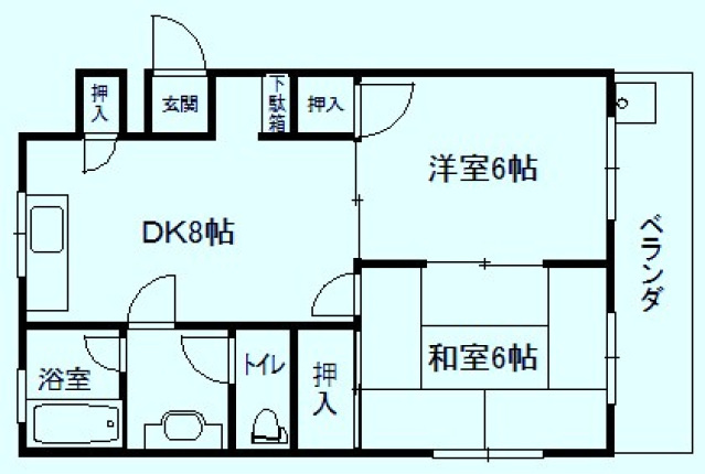 久都内マンションの間取り