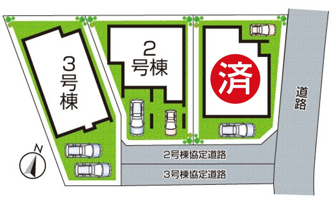 29日(土)30日(日)現地ご見学可能！　伊丹市鈴原町　新築一戸建ての区画図|全3区画