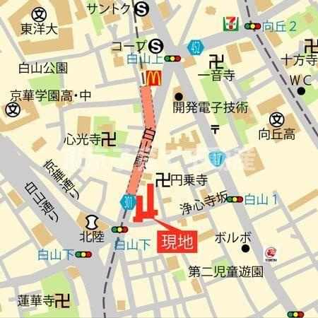 朝日白山マンションの地図