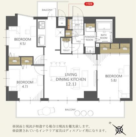 藤和シティホームズ西八王子の間取り|～南西向き3LDK　角住戸につき陽当たり・風通しも良好です～