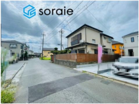 川越市砂新田1丁目　全2棟　新築戸建　ハートフルタウンの前面道路含む現地写真|8/17撮影