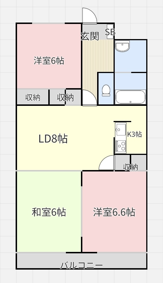 ルネッサ八女の間取り