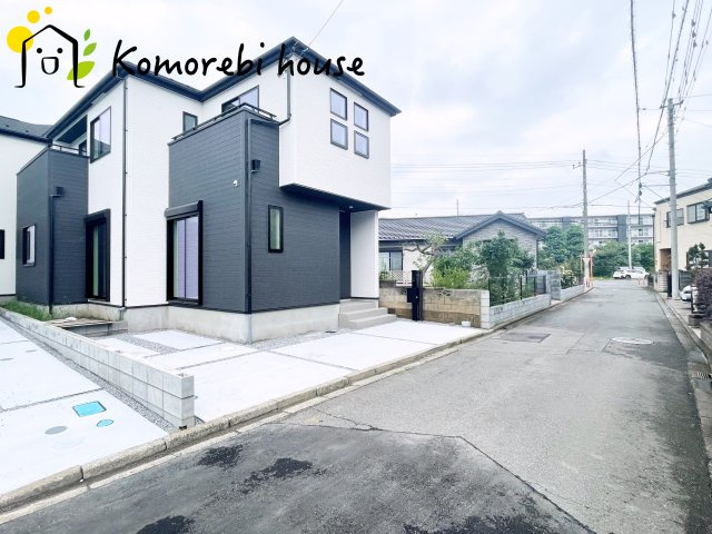 桶川市泉　5期　新築一戸建て　グラファーレ　01の前面道路含む現地写真|前面道路含む現地写真です