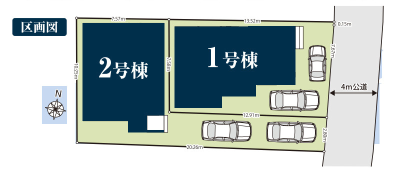 桶川市泉　5期　新築一戸建て　グラファーレ　01の区画図|1号棟
