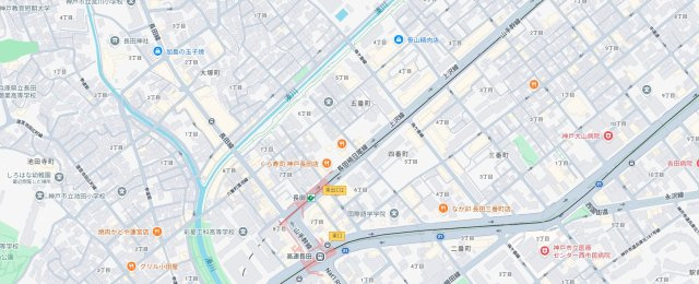 神戸市長田区六番町　第1期　新築一戸建ての地図