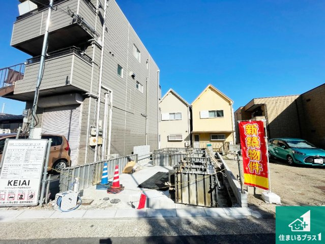 神戸市長田区六番町　第1期　新築一戸建ての外観|周辺は落ち着いた街並みの住宅地！子育てがしやすい住環境です！まだ未完成ですが、現地でしかわからない事もございます。是非一度ご覧ください。