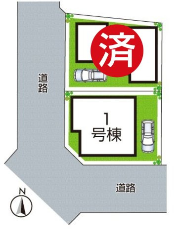 京都市伏見区向島二ノ丸町　第2期　新築一戸建ての区画図|全２区画