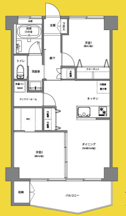 武蔵野中町マンションの間取り