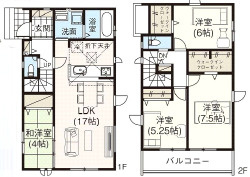 伊奈町本町　8期　全5棟　4号棟の間取り