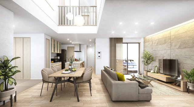 練馬区立野町　最終1棟　オール電化×ハイグレード住宅の居間・リビング|イメージ