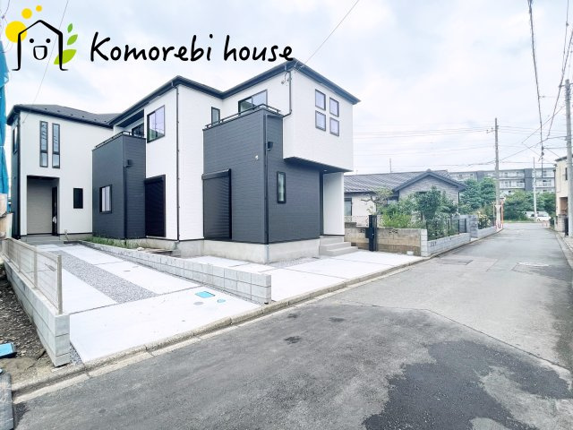 桶川市泉　5期　新築一戸建て　グラファーレ　02の前面道路含む現地写真|前面道路含む現地写真です