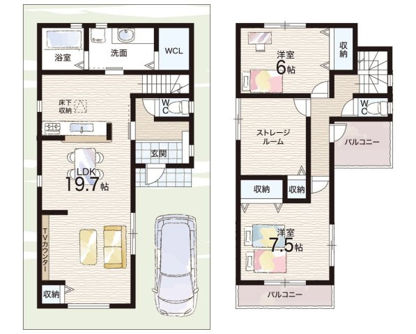 明石市藤が丘　第5期　新築一戸建ての間取り