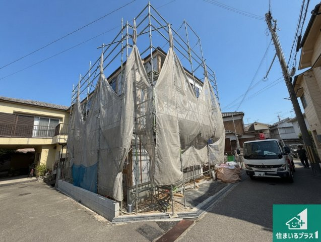 加古郡播磨町古田　第1期　新築一戸建ての外観|周辺は落ち着いた街並みの住宅地！子育てがしやすい住環境です！まだ未完成ですが、現地でしかわからない事もございます。是非一度ご覧ください。