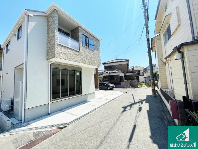 加古郡播磨町古田　第1期　新築一戸建ての前面道路含む現地写真|車通りの少ない前面道路！お子様がいらっしゃるご家族でも安心！
