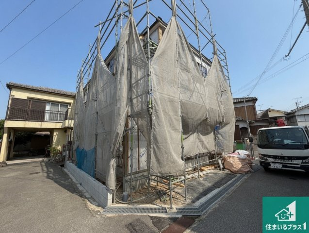 加古郡播磨町古田　第1期　新築一戸建ての外観|周辺は落ち着いた街並みの住宅地！子育てがしやすい住環境です！まだ未完成ですが、現地でしかわからない事もございます。是非一度ご覧ください。