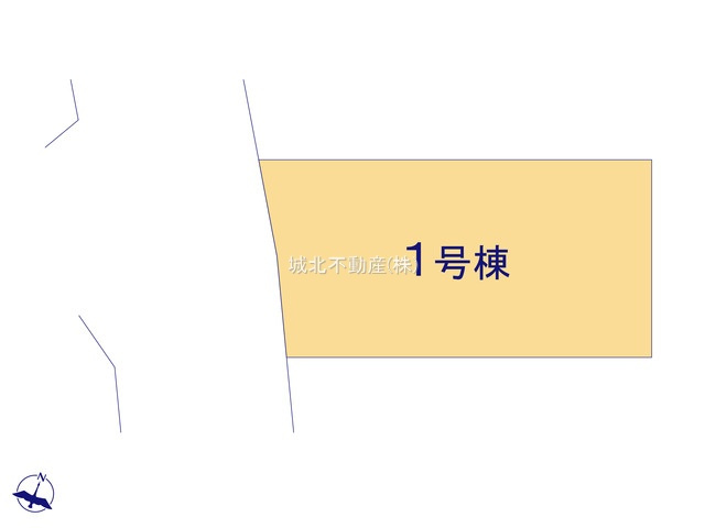 練馬区石神井台5丁目 限定1棟の区画図|前面道路西側約7.5ｍ公道に面する立地