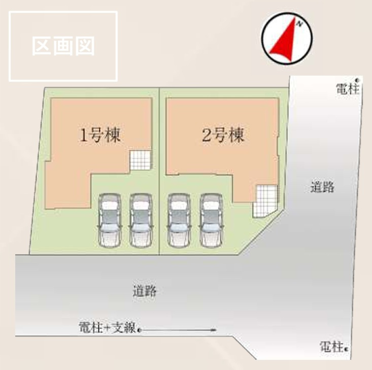 船橋市上山町３丁目６期の区画図