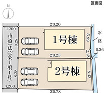 リーブルガーデン大和郡山市小泉町25期の区画図