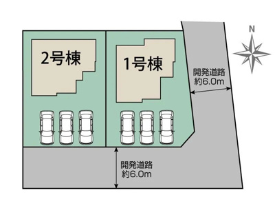 【区画図】 | ブルーミングガーデン中央市成島2期　1号棟 | 区画図