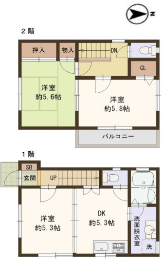 大町１丁目　中古戸建の間取り