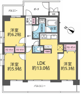 アドリーム蓮根の間取り