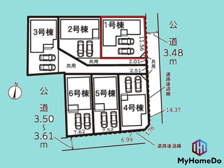 守山区森孝4丁目の区画図