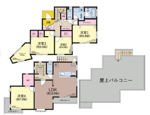 栄区笠間五丁目の間取り