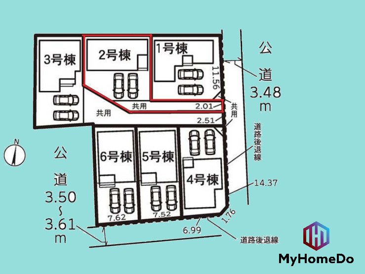 守山区森孝4丁目の区画図