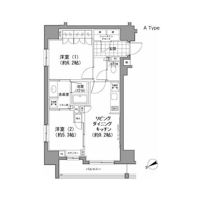 パークハビオ八丁堀の間取り