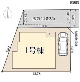 リーブルガーデン奈良市大宮町1丁目の区画図